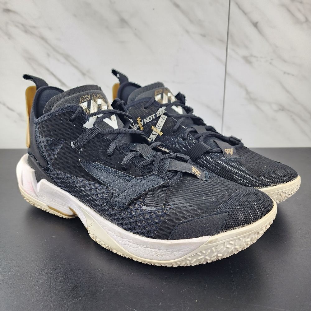Nike Air Jordan Why Not Zero.4 Black Gold Sneakers